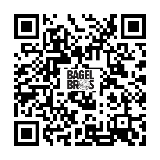 Bagel Bros WiFi QR code with embedded logo